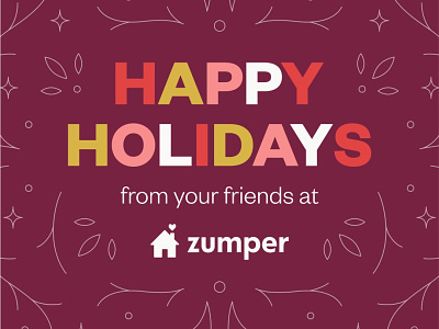 Happy Holidays from Zumper design happy holidays illustration illustrator zumper