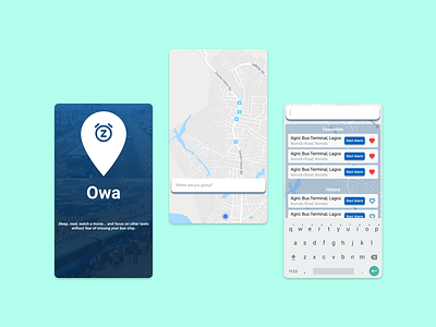 Owa - A location based mobile alarm old design product design ui ux