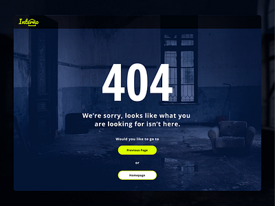 Interno - 404 page for an interior design company