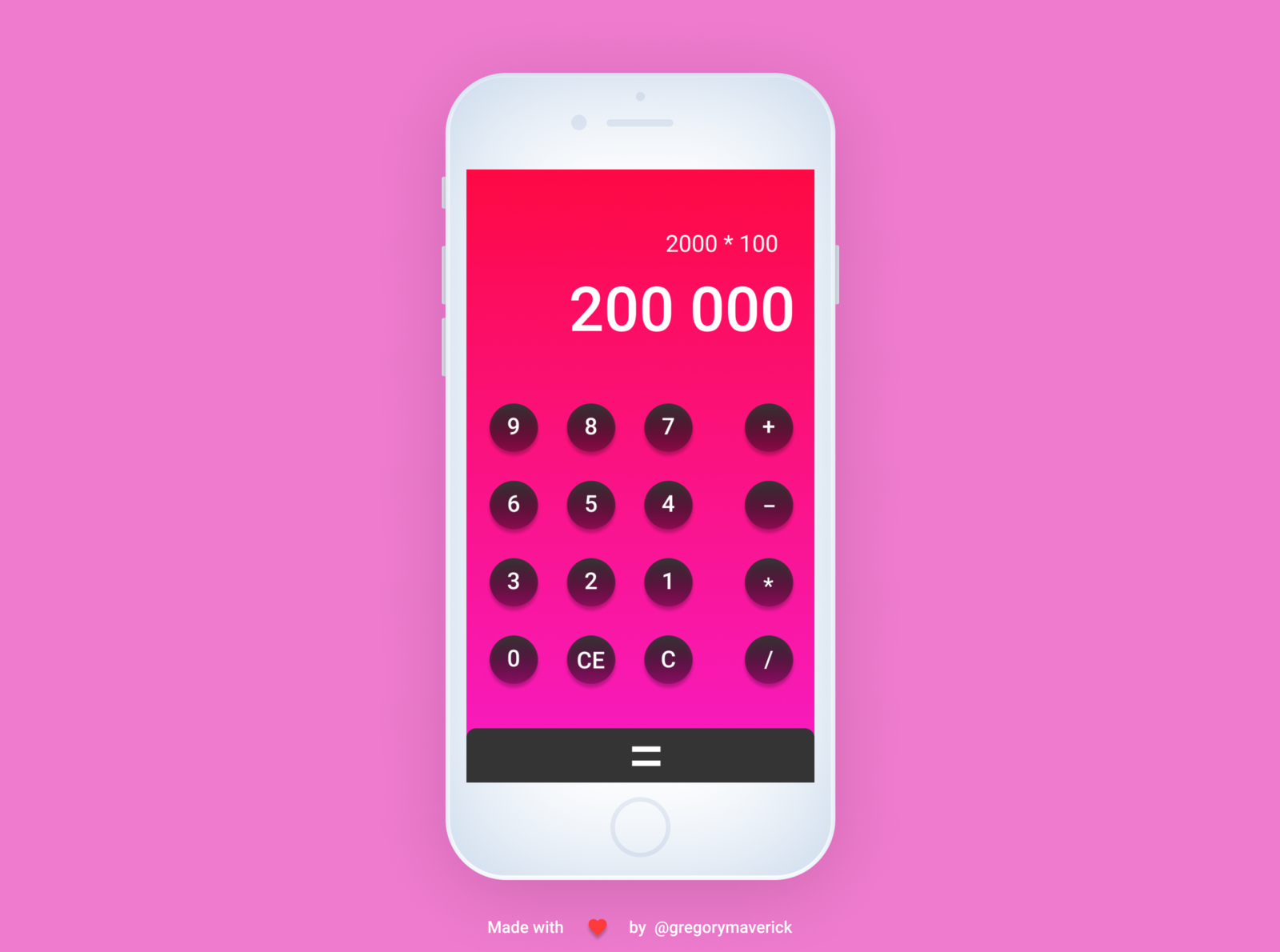 Calculator Design Day004 DailyUI