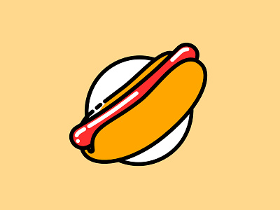 Hot-Dog affinitydesigner flat food hot dog icon illustration vector