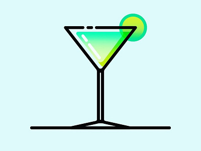 Cocktail affinitydesigner cocktail drinks flat icon illustration vector