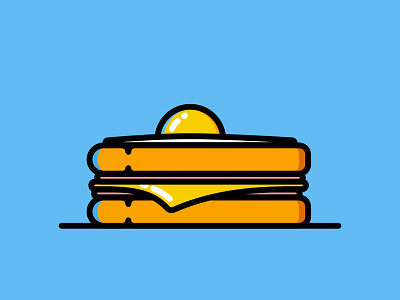 Croque Monsieur affinitydesigner croque monsieur flat food icon illustration vector