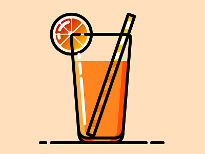 Orange Juice affinitydesigner drinks flat icon illustration orange orange juice vector