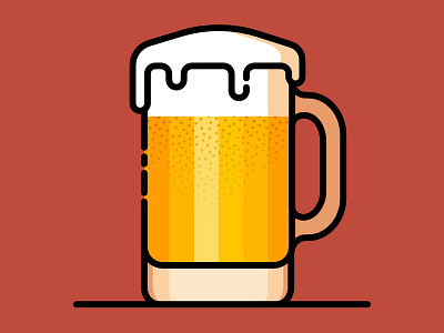 Beer affinitydesigner bear drinks flat glass icon illustration vector