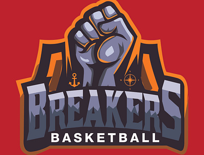 Breakers Basketball branding graphic design logo