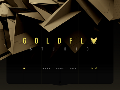 Goldfly UI Case Study 2 3d branding design procedural render typography ui ux web website