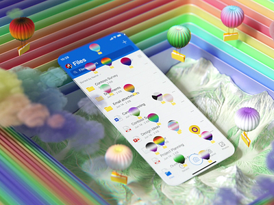 Microsoft OneDrive App: Pride Hot Air Balloons cinema4d design lgbtq loveislove microsoft motiongraphics