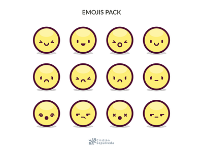 emojis pack 2d design emoji emoji set faces icon illustration kawaii vector