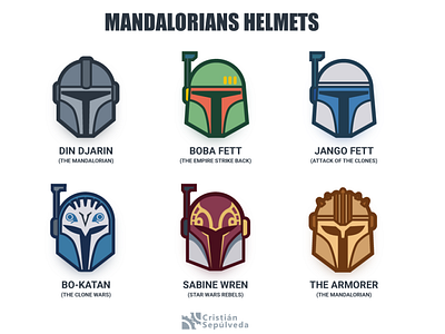 Mandalorians helmets