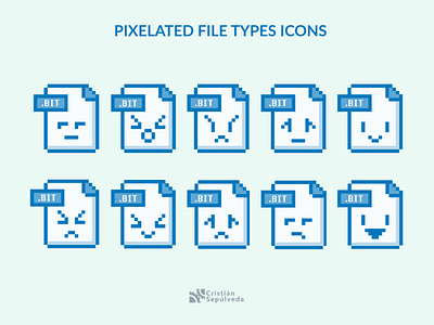 Pixelated Filetypes Icons