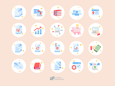 Icons for accounting web services
