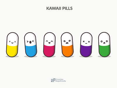 Kawaii Pills 2d design icon icon artwork icons pack illustration kawaii pills vector