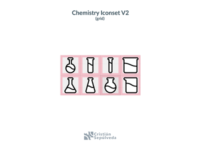 Chemistry Icon set V2 (Grid mode) 2d design icon icon artwork icons pack icons set illustration kawaii ui vector