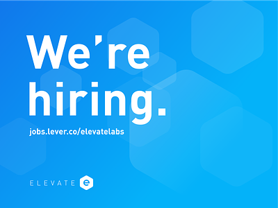 We're hiring at Elevate Labs. appdesign bayarea data designdirector designer designjobs engineering hiring jobsite marketing remote remotejobs remotework sanfrancisco