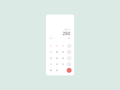 #dailyui004: Calculator adobe xd calculator dailyui dailyui004 mobile app ui ui design uiux