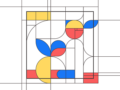 Mondrian Windows flat gallery illustration layout mondrian