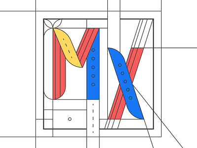 MX Master branding design flat icon illustration logo mx typography