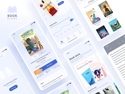 Book app app buy design ebook home icon illustration mobile ui ux