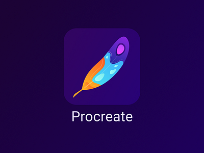 Procreate app app design icon vector