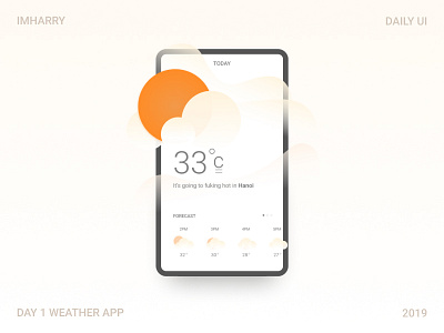 FREE DOWNLOAD!!! Daily ui 1: weather forecast mobile design. app design flat icon illustration ui ux vector weather