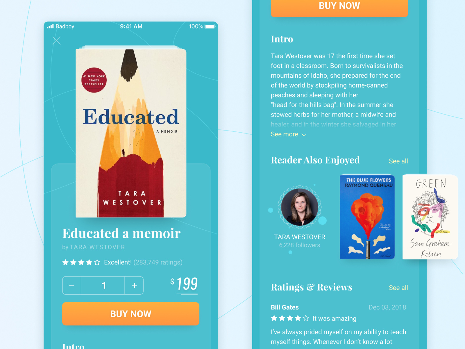 Ebook mobile app design by 🐘 I am Harry on Dribbble