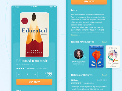Ebook mobile app design app button buy design ebook ecommerce flat mobile purchase read review