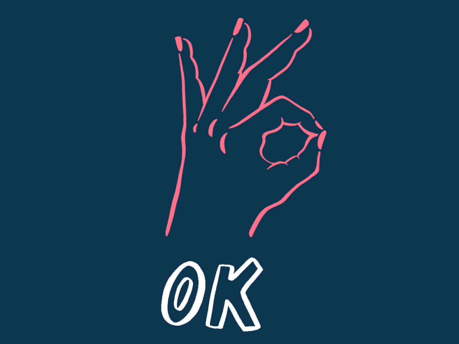 Okkkkk digital illustration gif hand illustration ok procreate