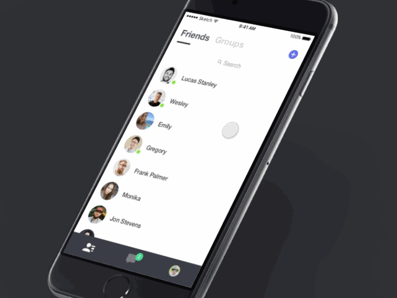 Chat UI Concept app chat concept ios message ui ux