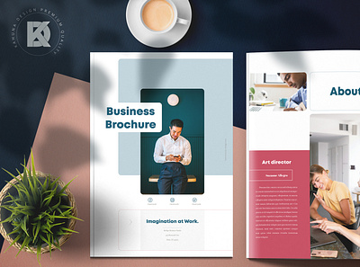 Business Brochure blue brochure business case catalog clean elegant indesign kahuna modern portfolio red service study team