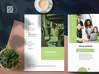 Green Project Proposal graphic design pitchdeck