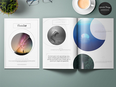 Creative Clean Magazine a4 clean flexible green indesign letter magazine minimal modern photography shape white