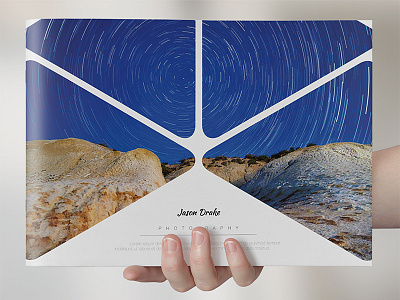 Dribbble brochure portfolio triangle