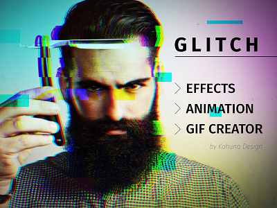 Glitch effect with GIF animation 3d actions animation bad signal digital distortion disturb effect gif glitch grain noise