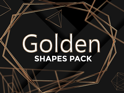 Golden Shapes Pack 3d geometric gold instagram luxury mockup pinterest png polygonal shapes square triagle