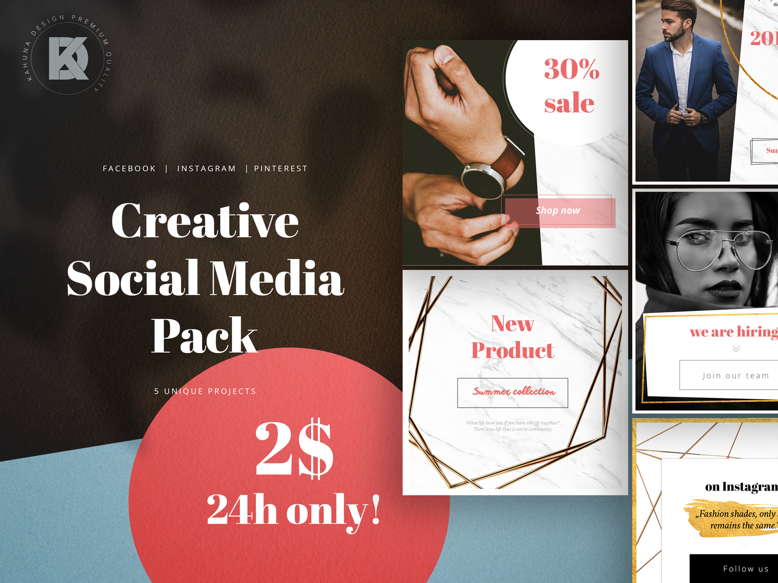 Social Media Pack by Kahuna_Design on Dribbble