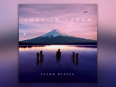 Lost in Japan inspired Single art album cover digital design digital imaging music art photoshop