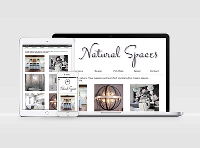 Natural Spaces Interior Designer's Portfolio site branding design logo ui web website