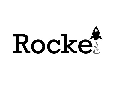 26 Day Alphabet Graphic Word Design Challenge - Rocket design typography vector