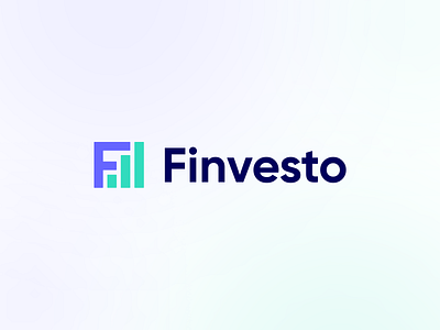 Finvesto Logo branding clean design icon illustration logo vector
