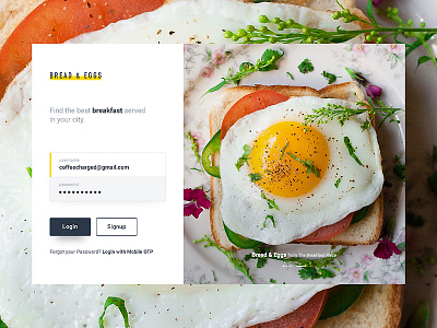 DailyUI#001 Bread & Eggs bread debut eggs ui