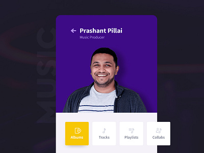 DailyUI#006 Music App - User Profile