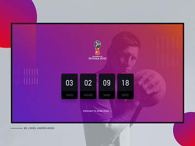 DailyUI#014 FIFA World Cup Count Down