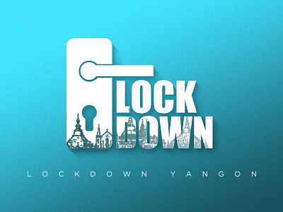 Lockdown Yangon design icon logo typography