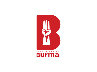 Revolution Of Burma design illustration logo typography vector