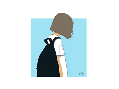 this girl is me... animation design illustration vector