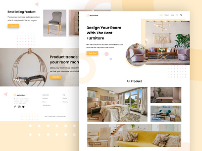 MyFurniture - Exploration Landing Page clean design exploration furniture furniture website landing page typography ui ux website