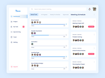 Task Management Dashboard clean dashboard design exploration taskmanagement ui uiux website