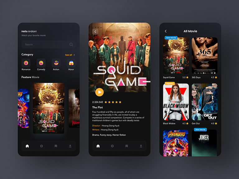 Streaming Mobile App by Fauzan Ardhiansyah for Enver Studio on Dribbble