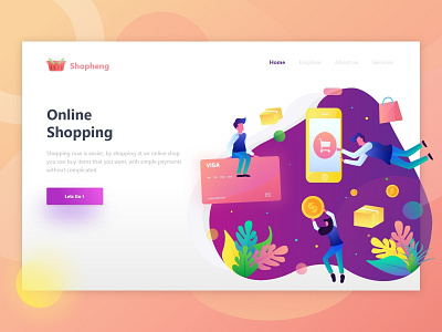 Shopping - Online Shop Header Illustration